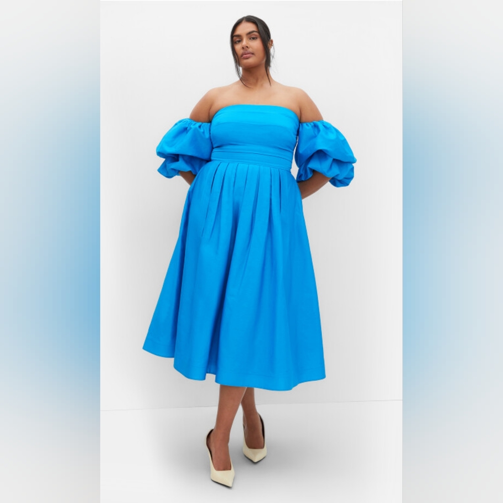 City Chic Rosalee Dress - azure